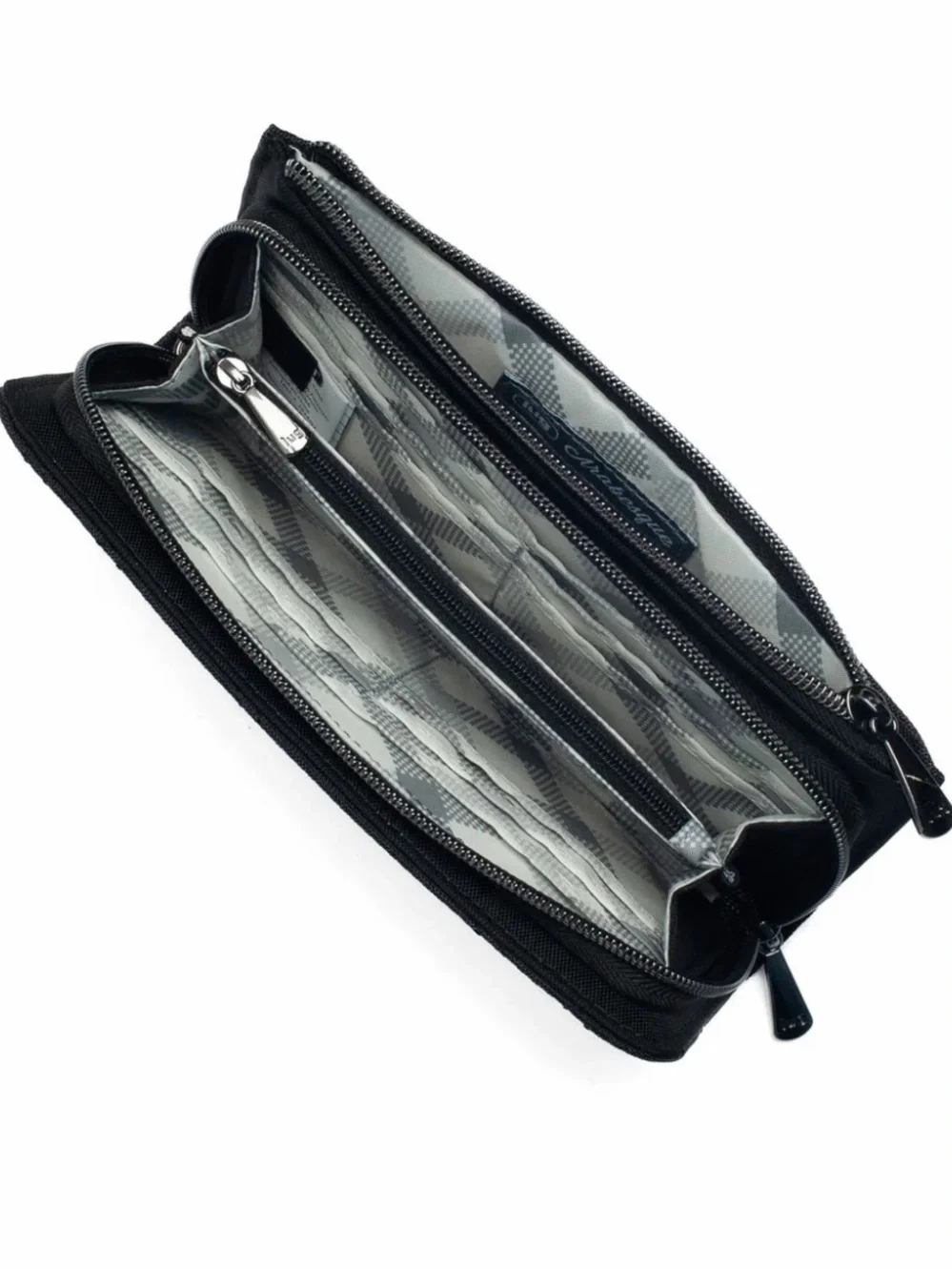 NWT Lug Arabesque Ultra-Zip RFID Wallet in Black